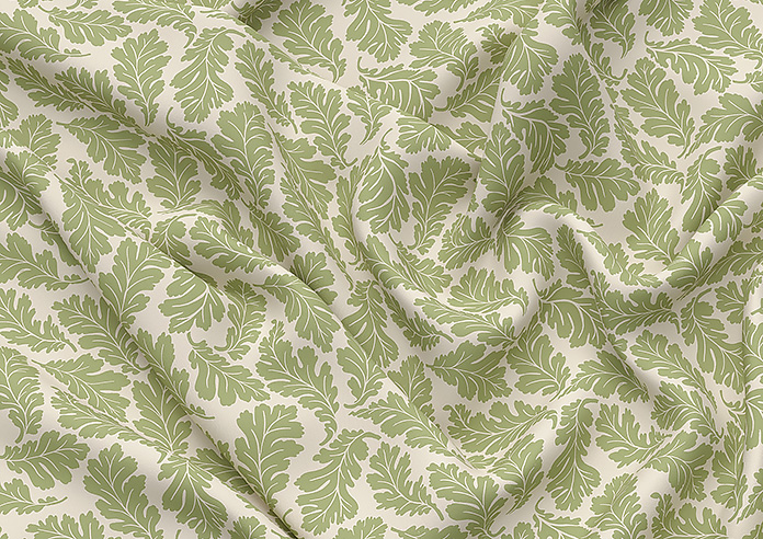 Land & Shore Oak Leaf, Green - Roman Blind - Image 4